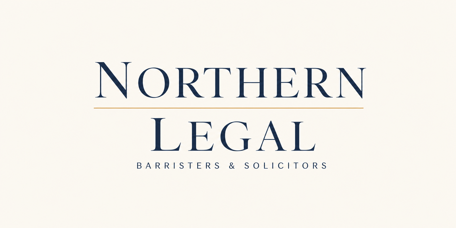Sample logo concept for a fictional business, Northern Legal