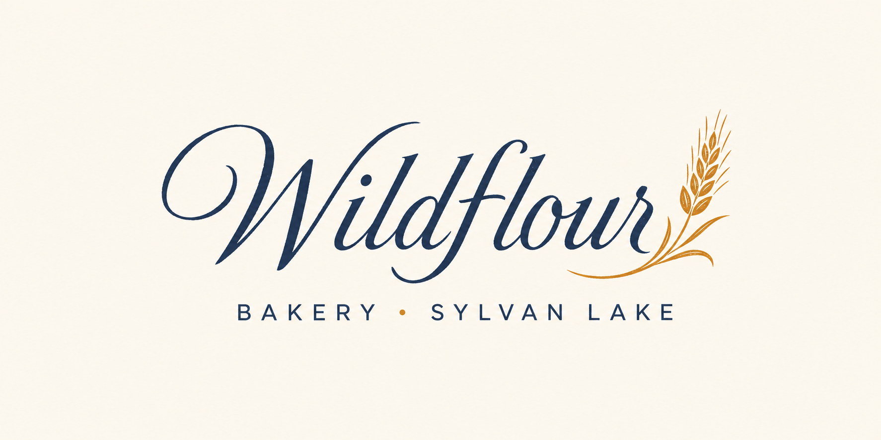 Sample logo concept for a fictional business, Wildflour Bakery